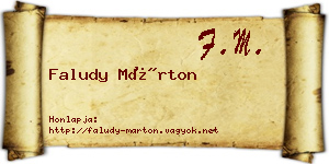 Faludy Márton névjegykártya