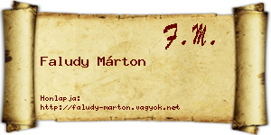 Faludy Márton névjegykártya